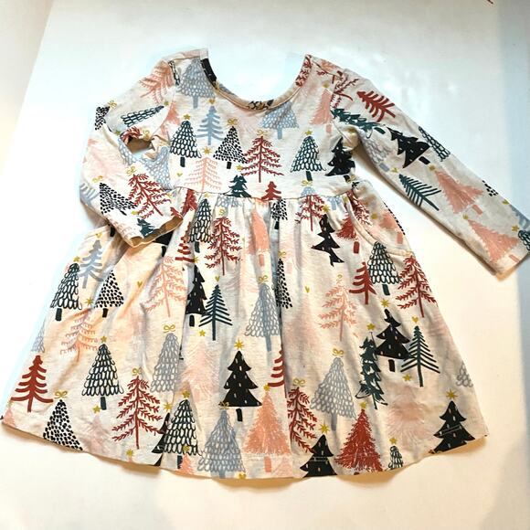 Hanna Andersson Christmas Tree Twirl Skater Dress with Pockets - Picture 1 of 2